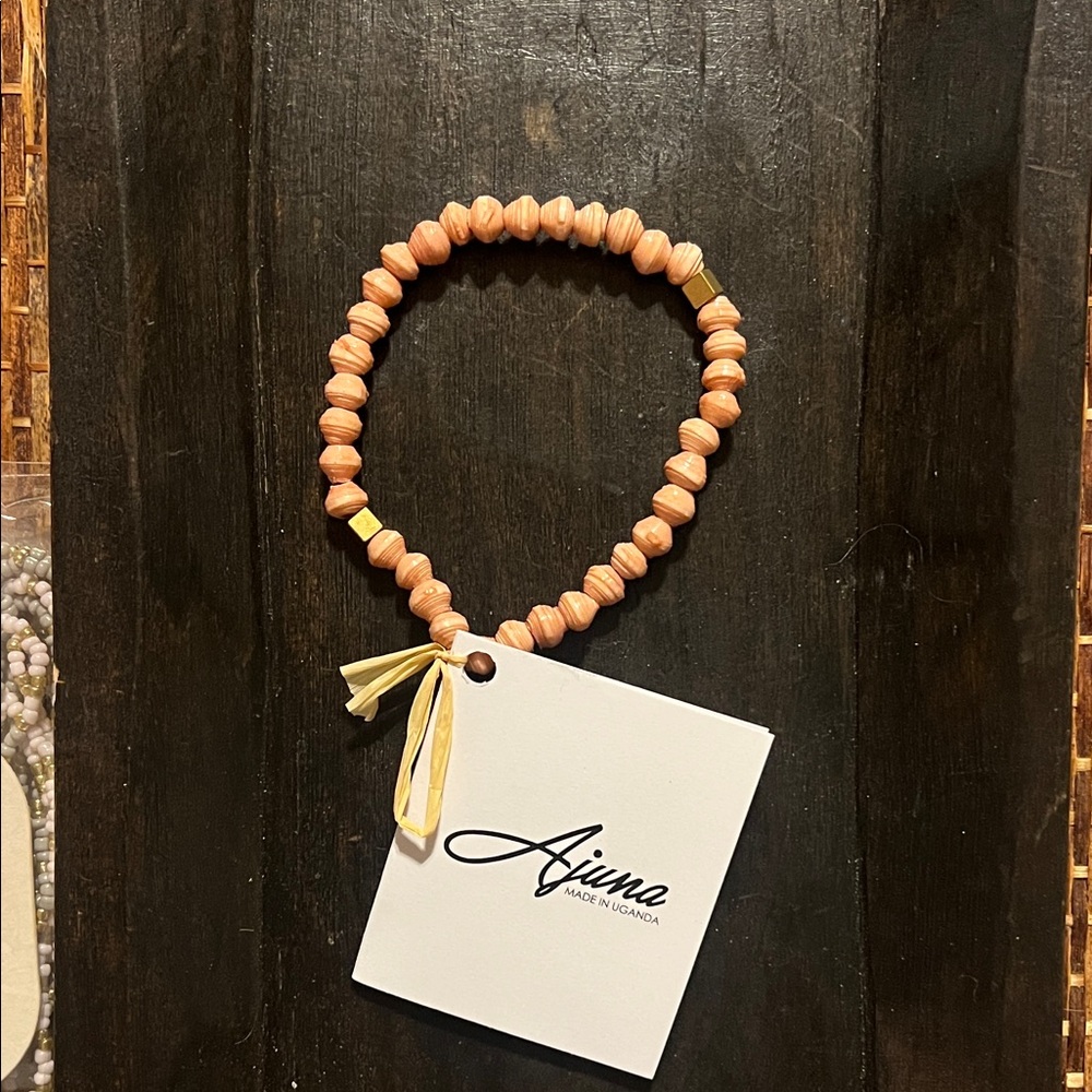 Rose Paper Beaded Stretch Bracelet